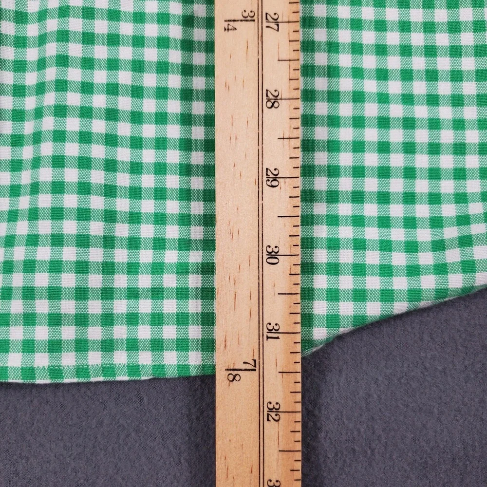 Polo Ralph Lauren Mens XL Classic Fit Gingham Check Button Down Shirt GreenWhite